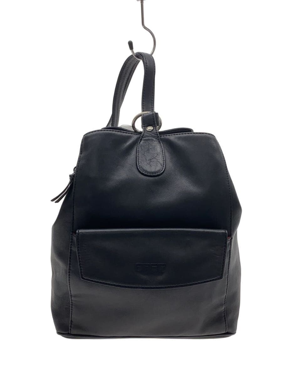 BREE Backpack Leather BLK Solid