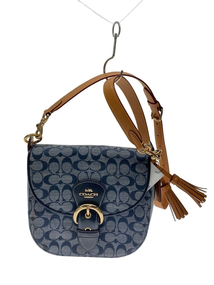 COACH Shoulder Bag NVY All Over Pattern C8514