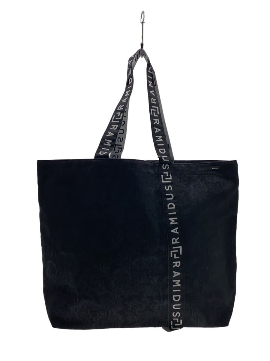 DELUXE(Deluxe Clothing)Tote Bag Cotton BLK All Over Pattern