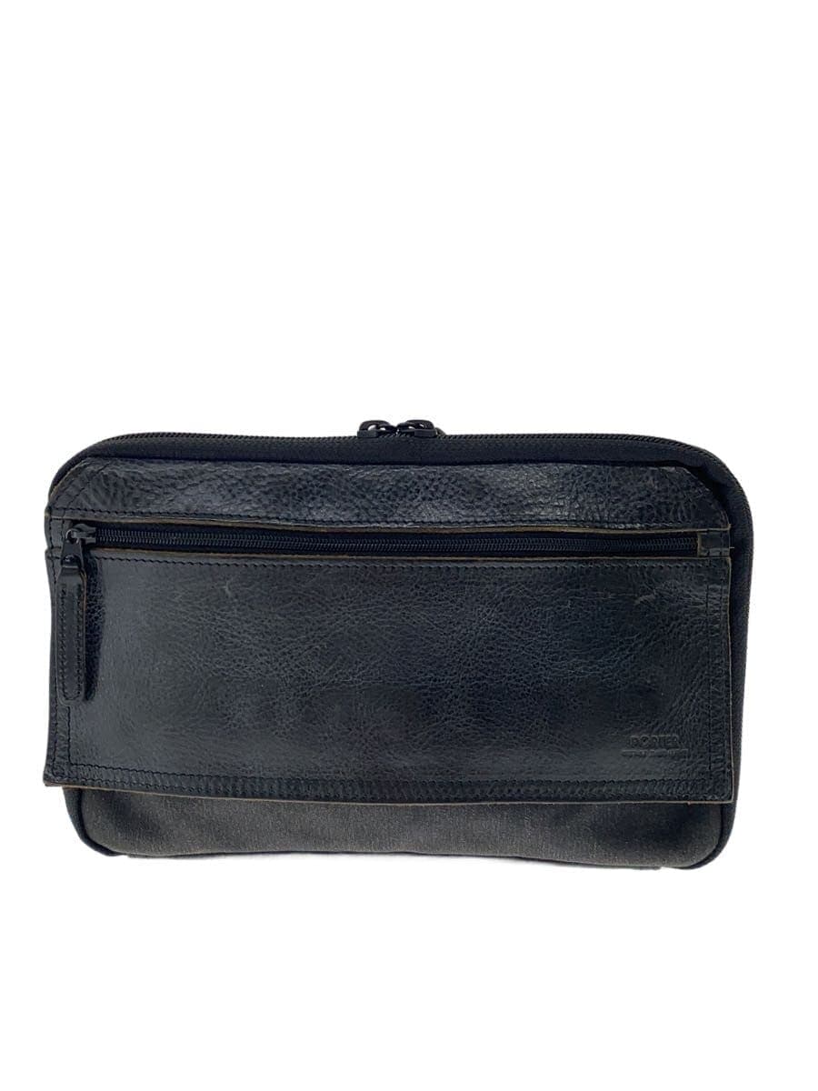 PORTER Shoulder Bag Leather BLK
