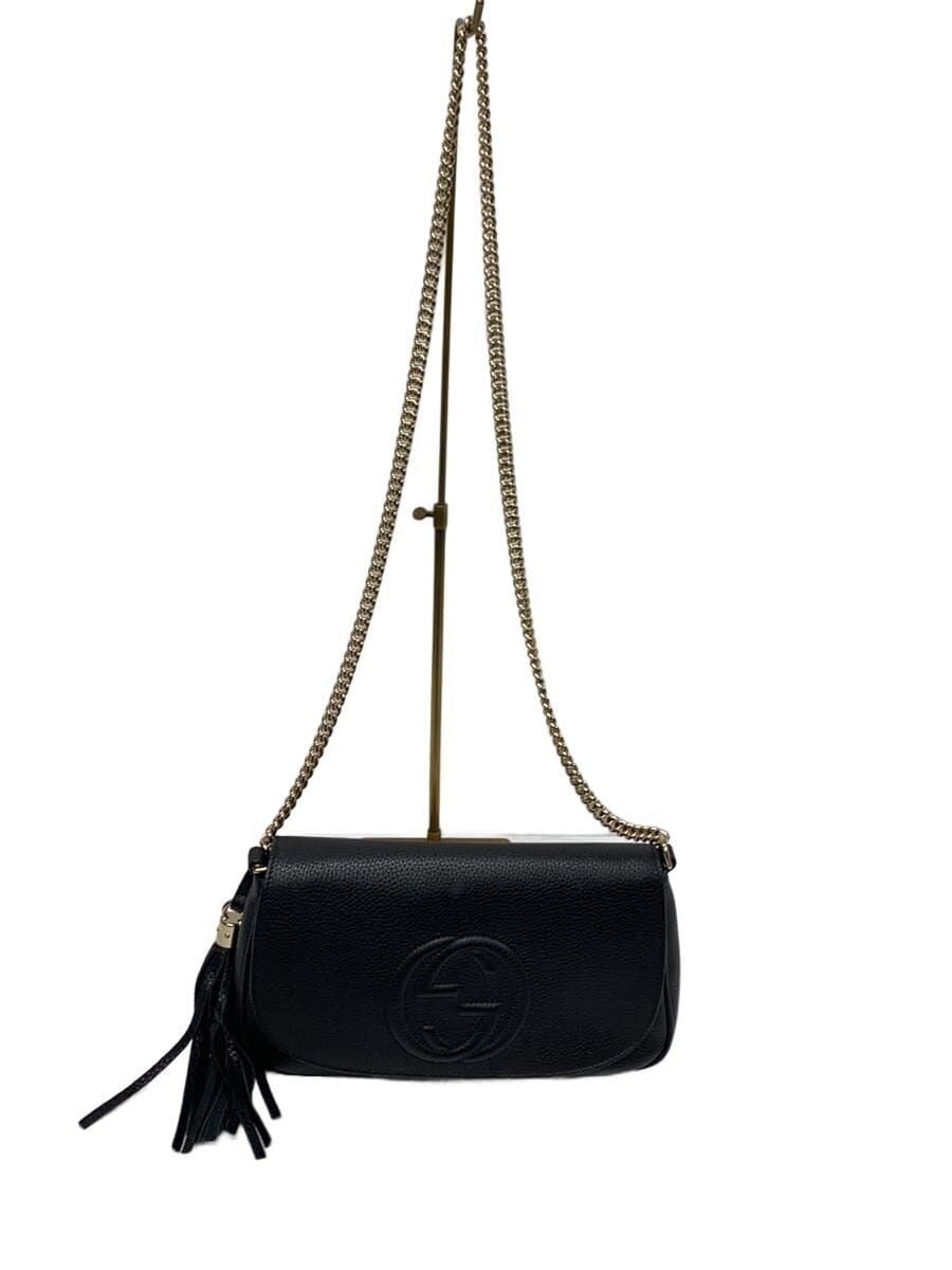 GUCCI Shoulder Bag_SoHo _Interlocking G Leather BLK