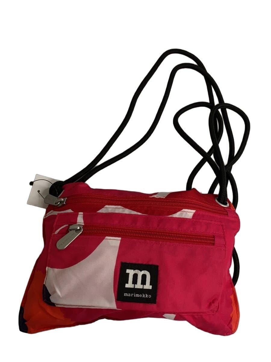 marimekko Shoulder Bag Polyester Pink Floral