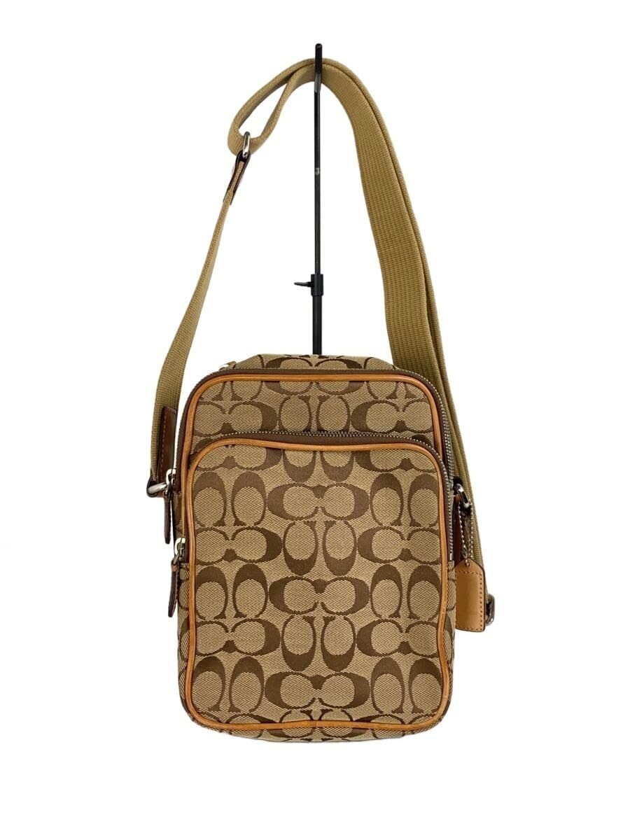 COACH Shoulder Bag Canvas Brown All Over Pattern 4270
