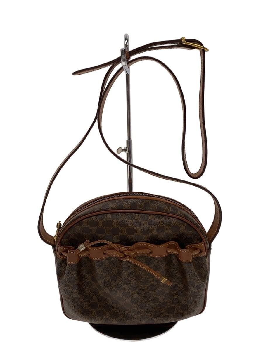 CELINE Shoulder Bag BRW All Over Pattern Macadam