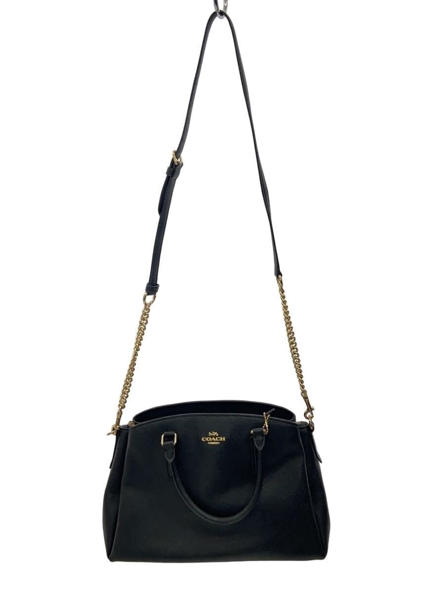 COACH Shoulder Bag Leather BLK Solid F28976