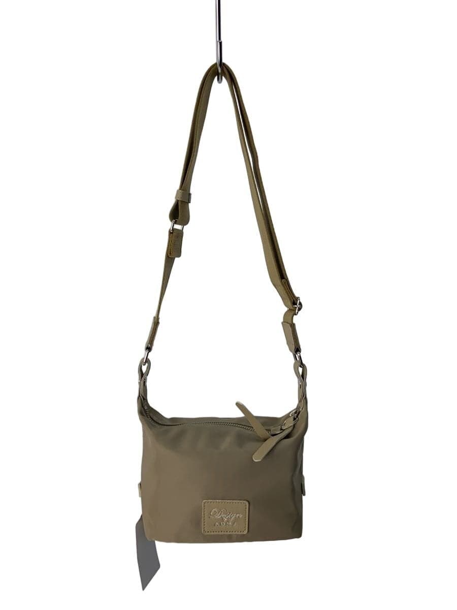 A.D.M.J. Shoulder Bag Nylon Beige Plain 30749