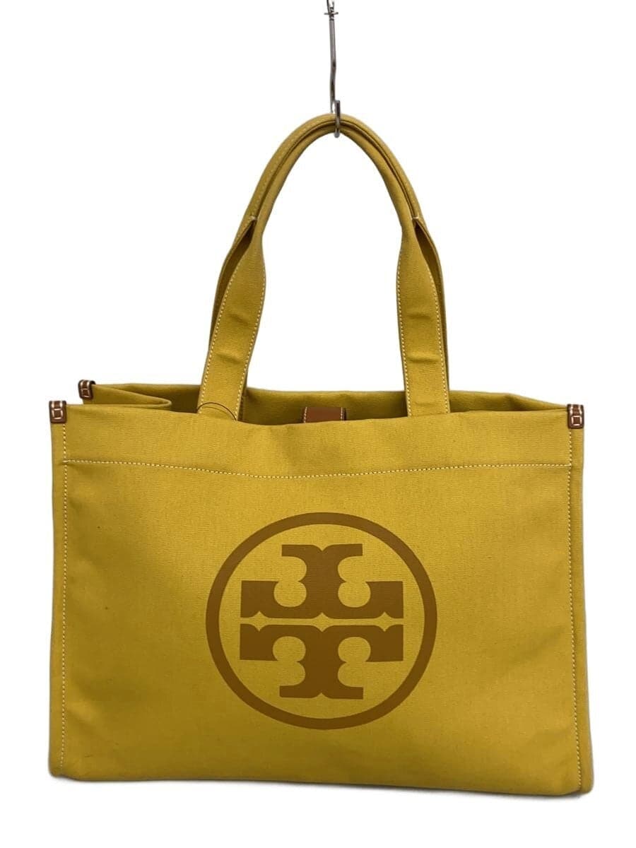 TORY BURCH Tote Bag Canvas CML All Over Pattern 10008684