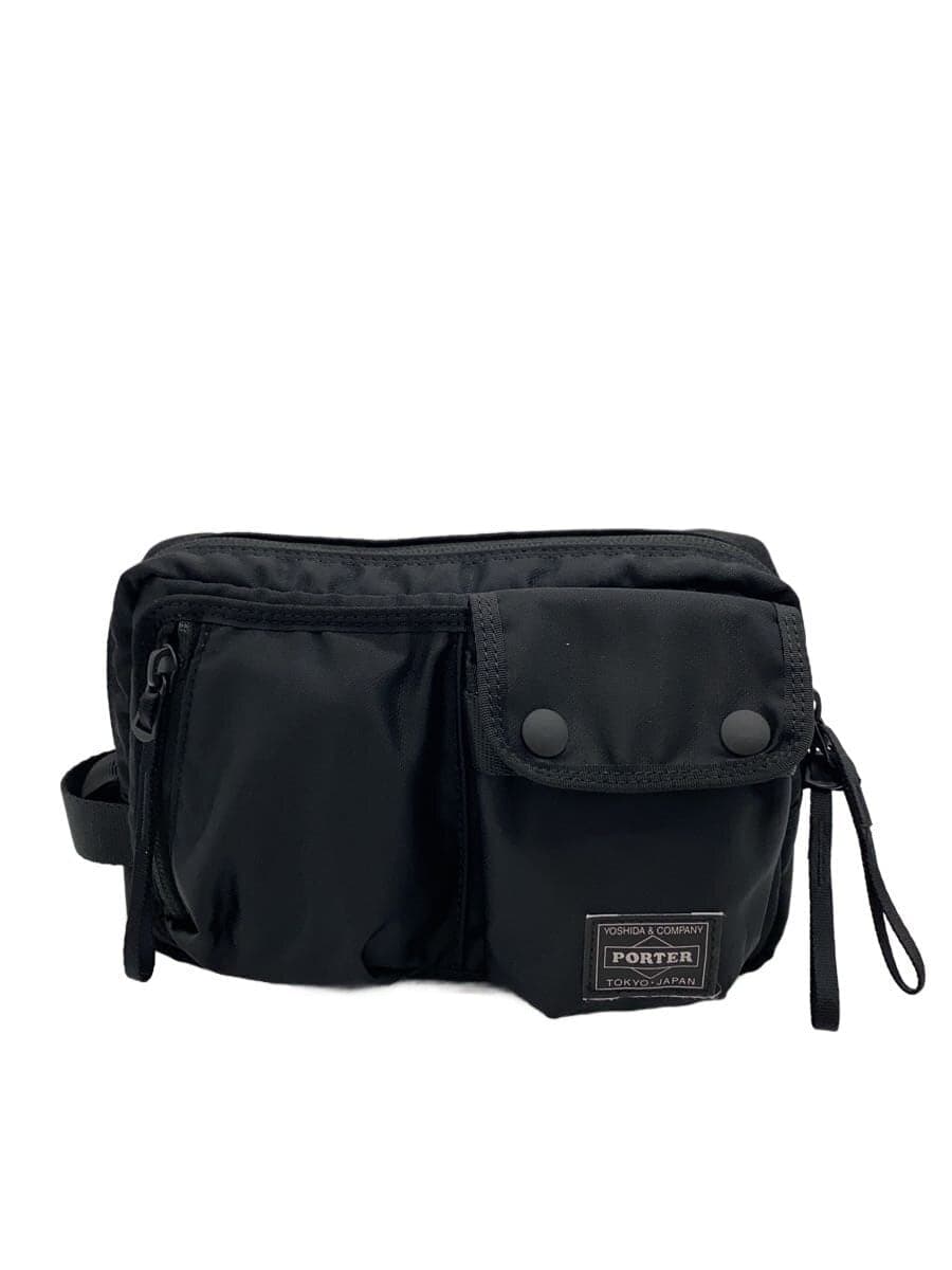 PORTER Compartment Shoulder Bag Nylon BLK Plain 538-16166-10
