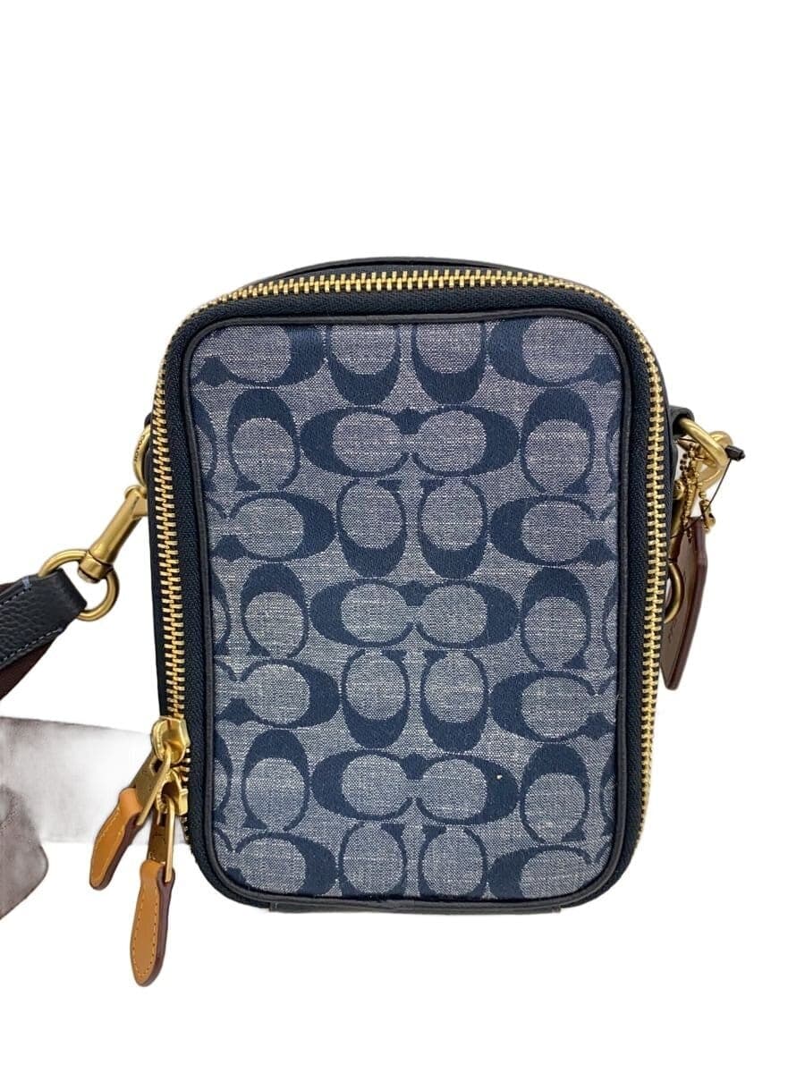 COACH Shoulder Bag Canvas NVY All Over Pattern C8235 Signature