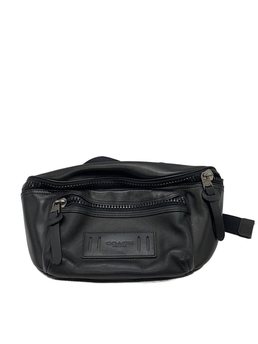 COACH Waist Bag Leather BLK Solid