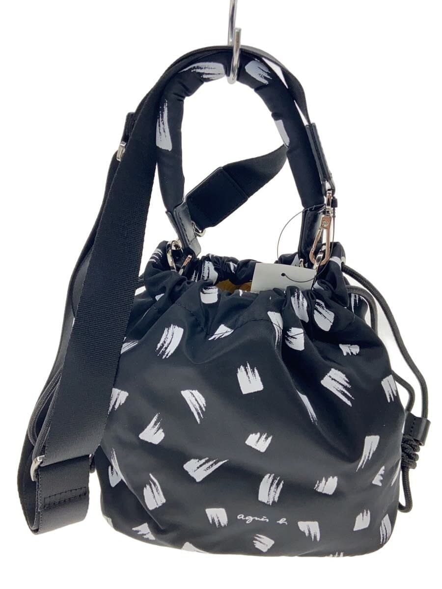 agnes b. Shoulder Bag Nylon BLK WAS13A-01