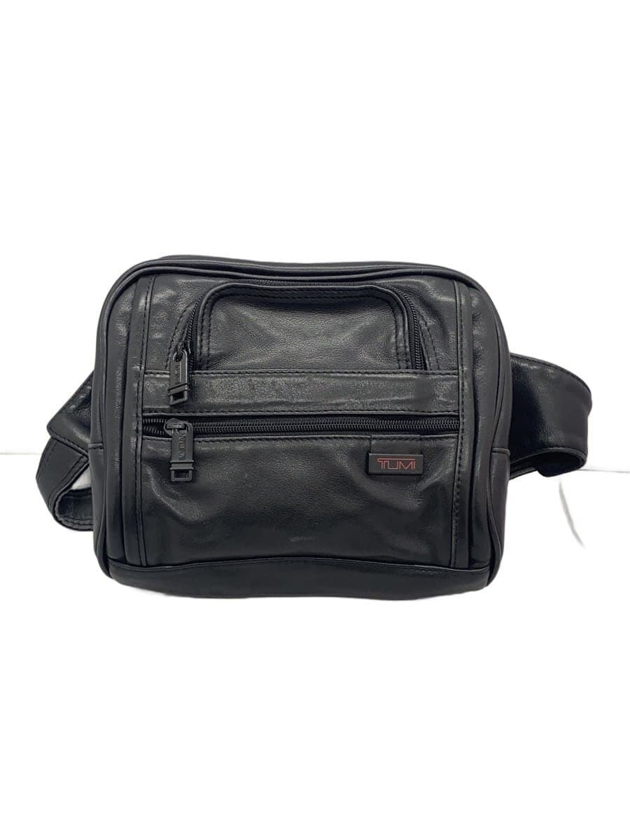 TUMI Waist Bag Leather BLK 9698D3