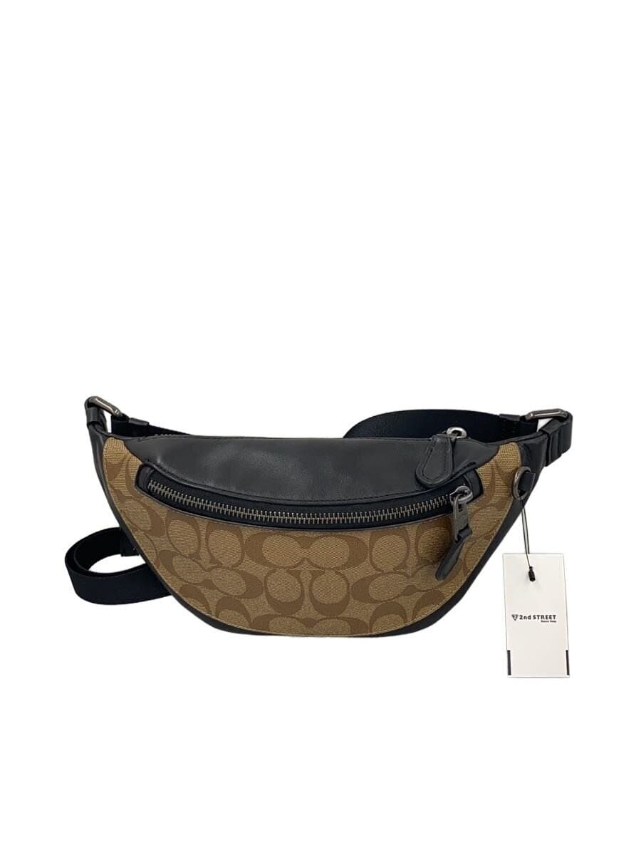 COACH Waist Bag Leather BRW All Over Pattern F84711