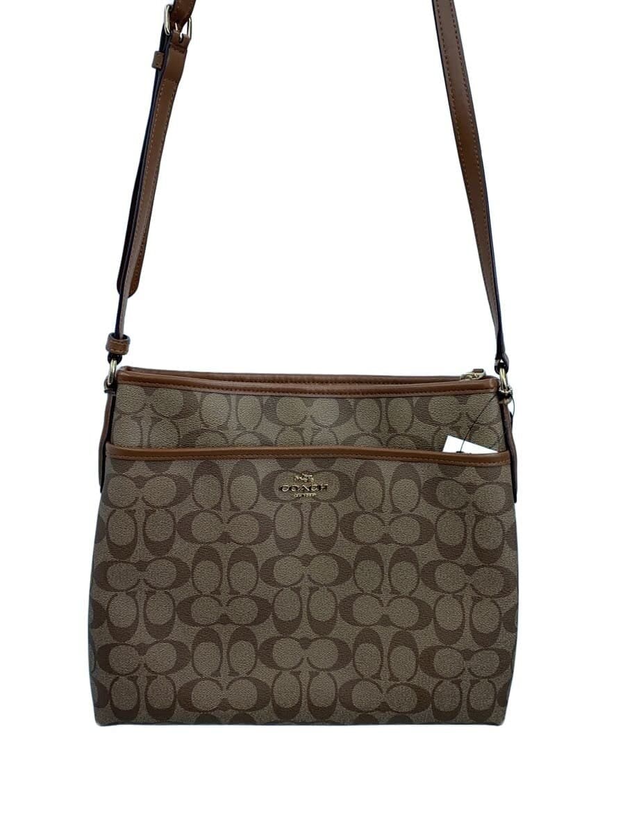 COACH Shoulder Bag BRW All Over Pattern