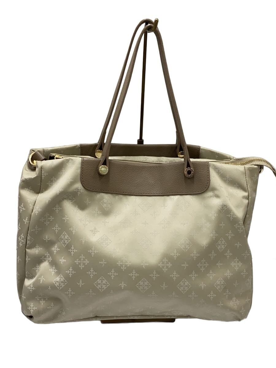 russet Tote Bag Nylon BEG All Over Pattern