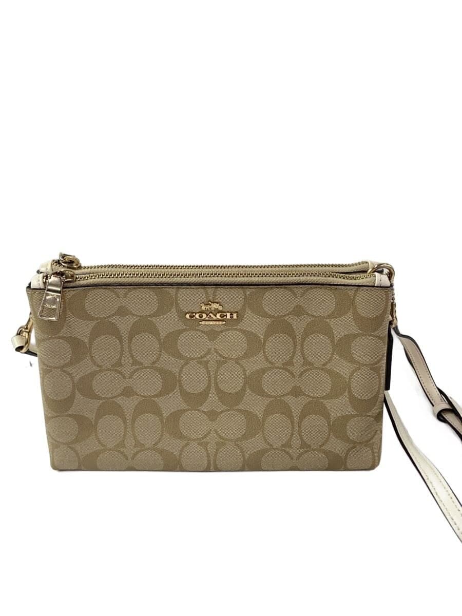 COACH Shoulder Bag Leather IVO All Over Pattern L1822-F58328 Corner With Stain