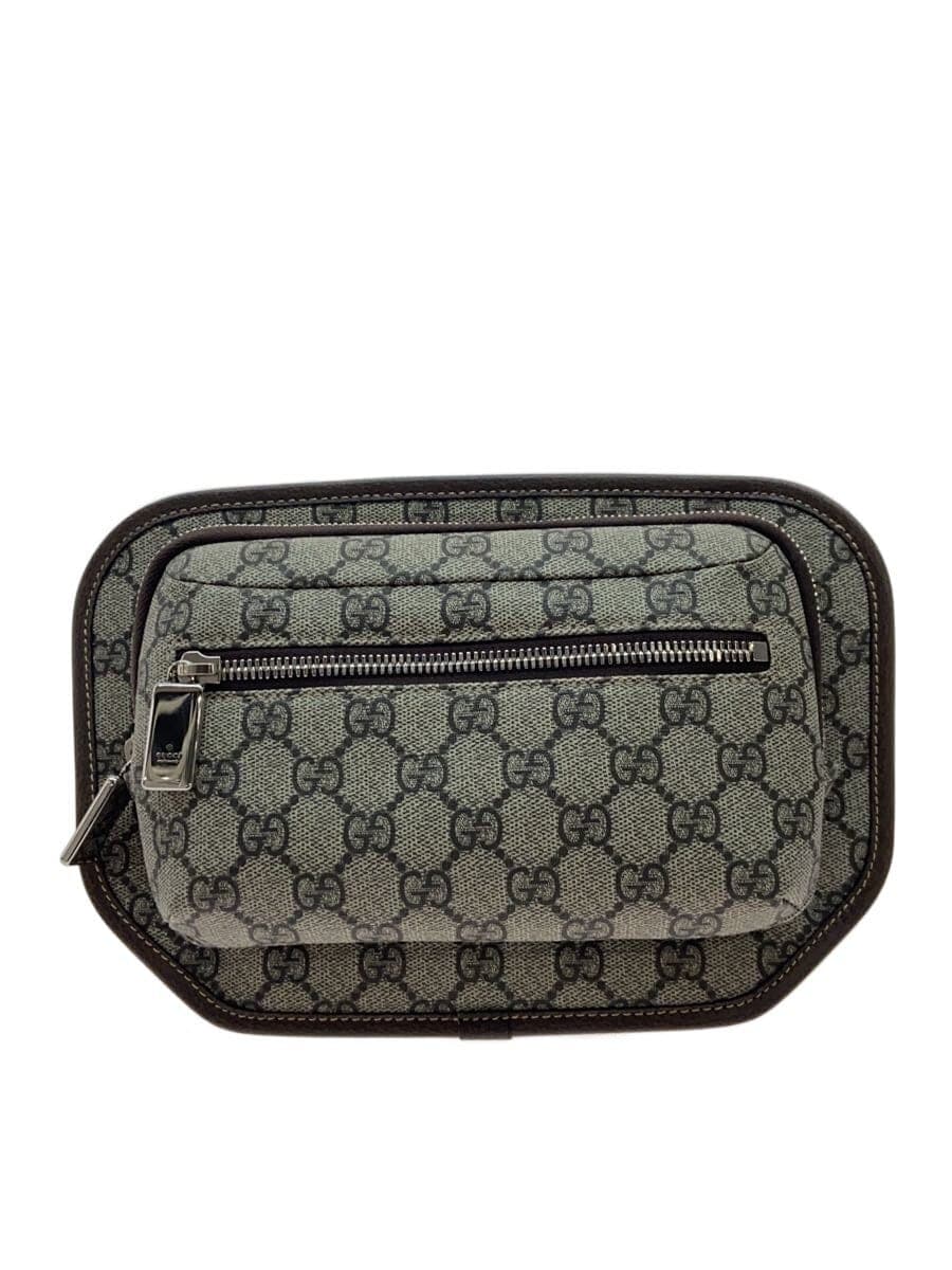 GUCCI Waist Bag Leather BEG 760217
