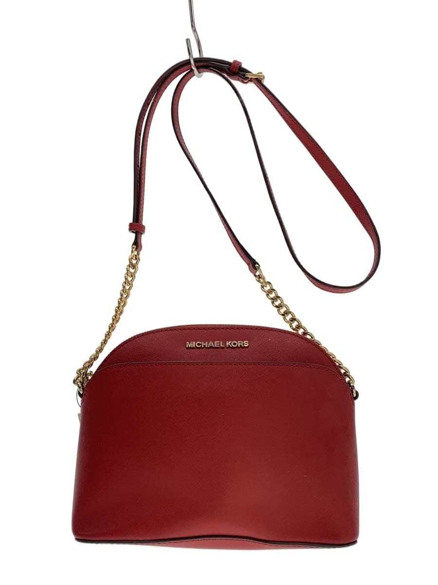 MICHAEL KORS Shoulder Bag Leather RED Solid 35H7GY3C2L
