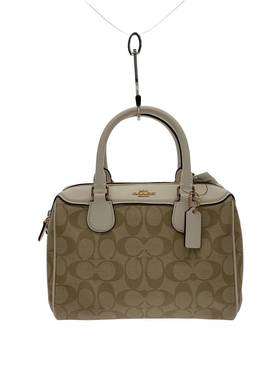 COACH Shoulder Bag PVC BEG All Over Pattern F32203
