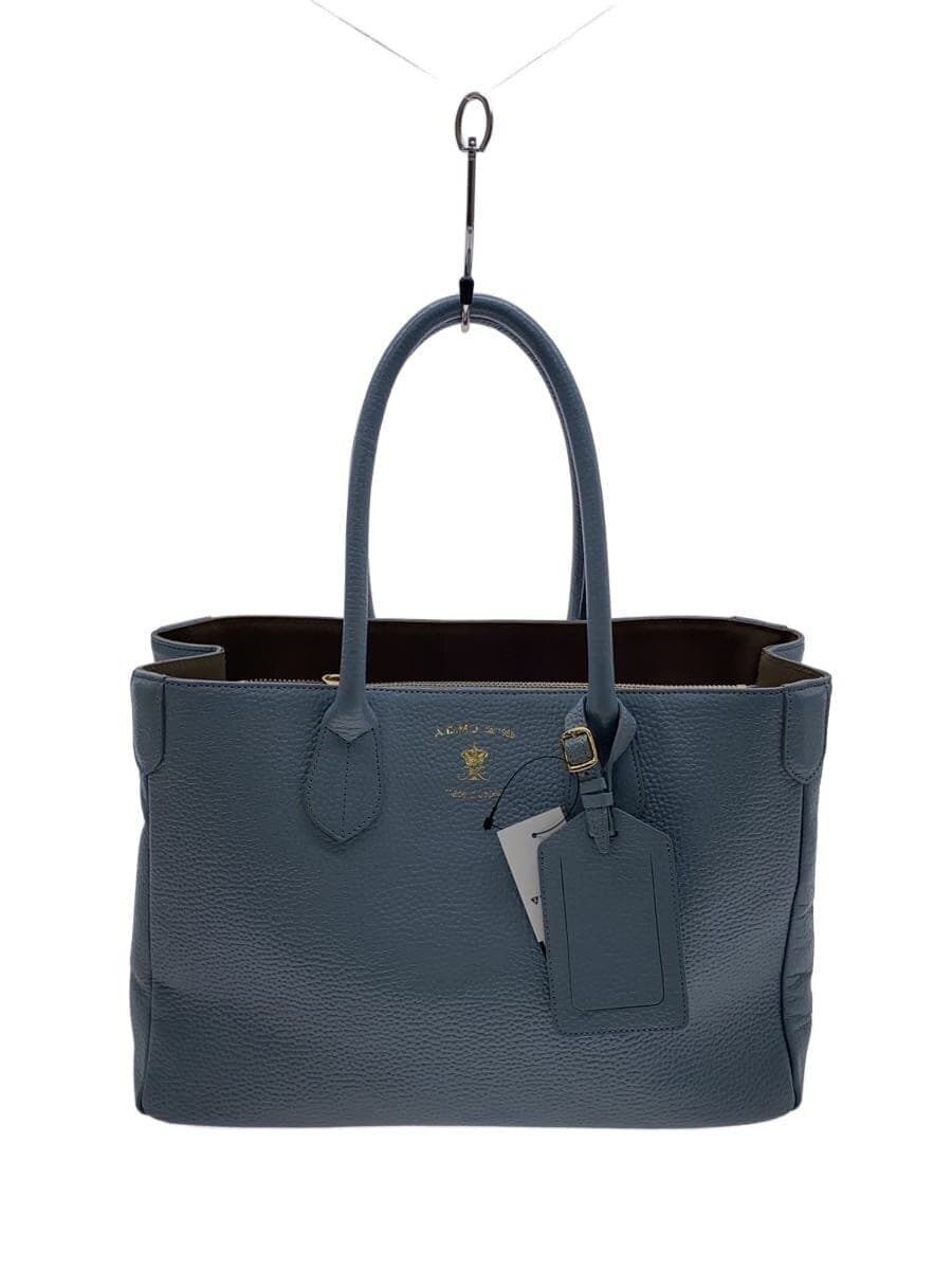 A.D.M.J.ACCESSORIES DE MADEMOISELLE Tote Bag Leather BLU Solid