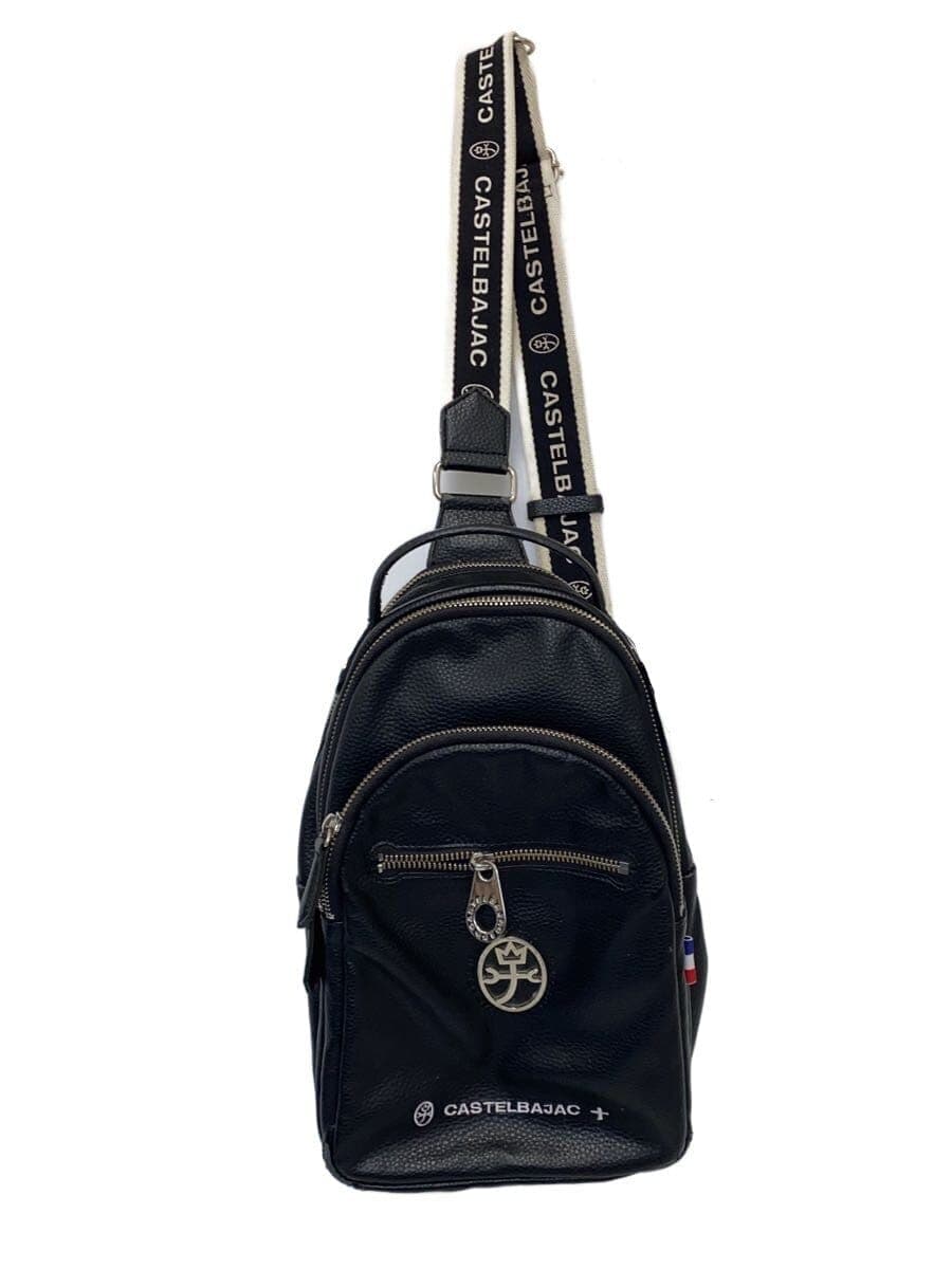 CASTELBAJAC Shoulder Bag Leather BLK Solid