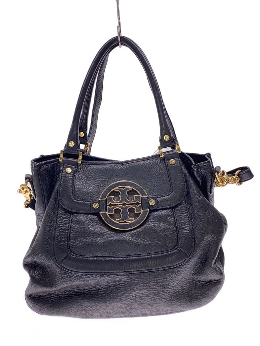 TORY BURCH 2-way handbag leather black