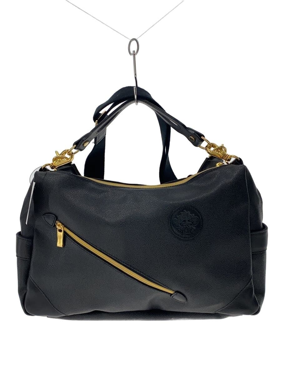 Orobianco Shoulder Bag Leather BLK Solid