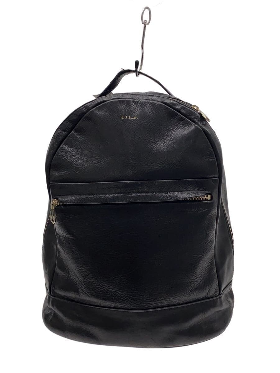 Paul Smith Backpack Leather BLK Solid