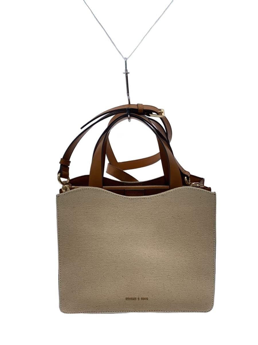 CHARLES&KEITH2-Way Handbag Canvas BEG