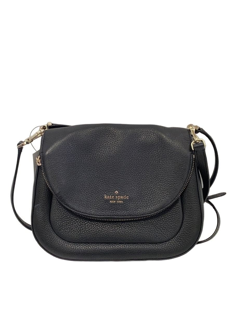 Kate Spade New York shoulder bag leather black plain