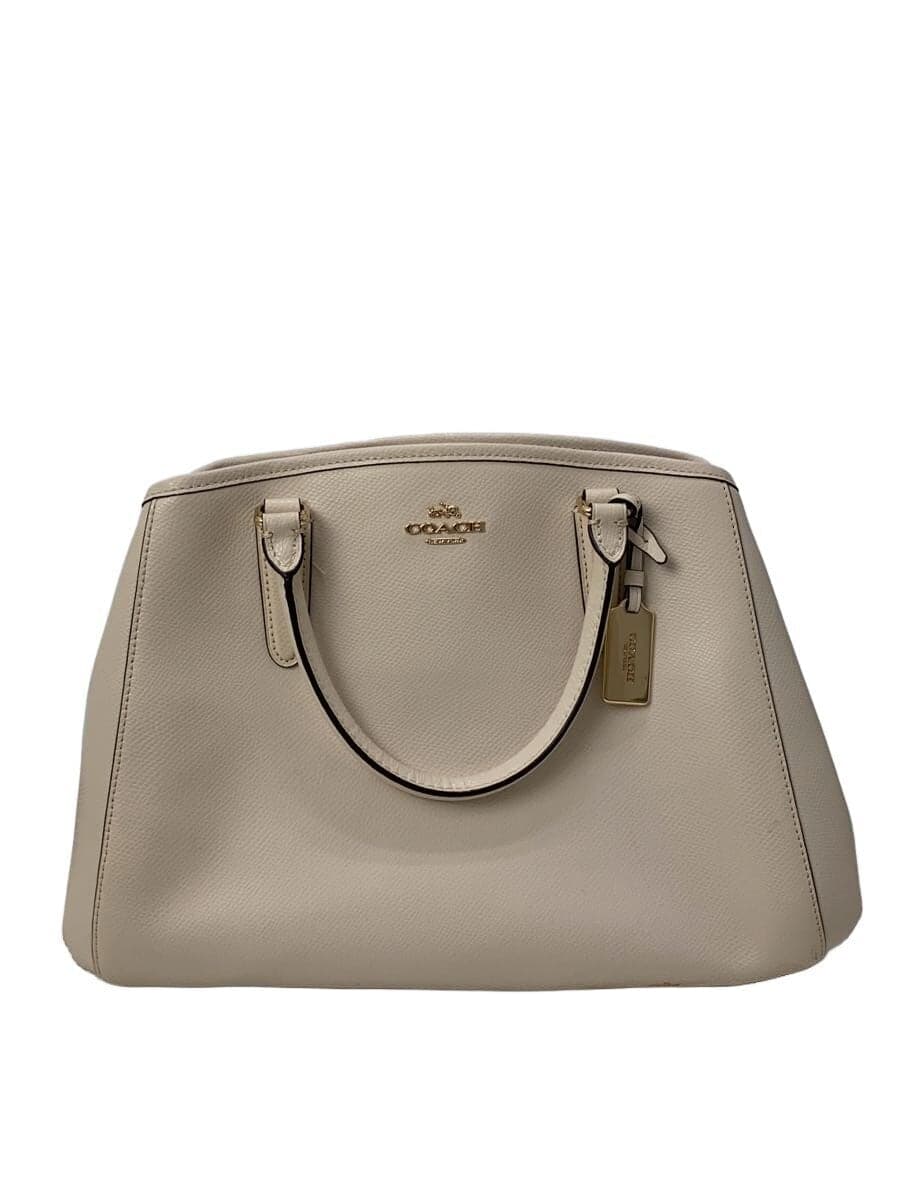 COACH Handbag Leather BEG With Stain Shoulder Missing Part