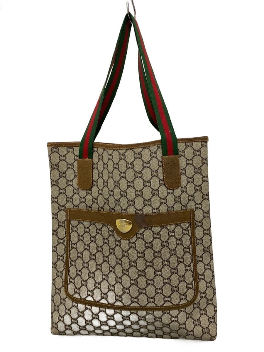 GUCCI Tote Bag_GG Plus _Sherry PVC BEG All Over Pattern