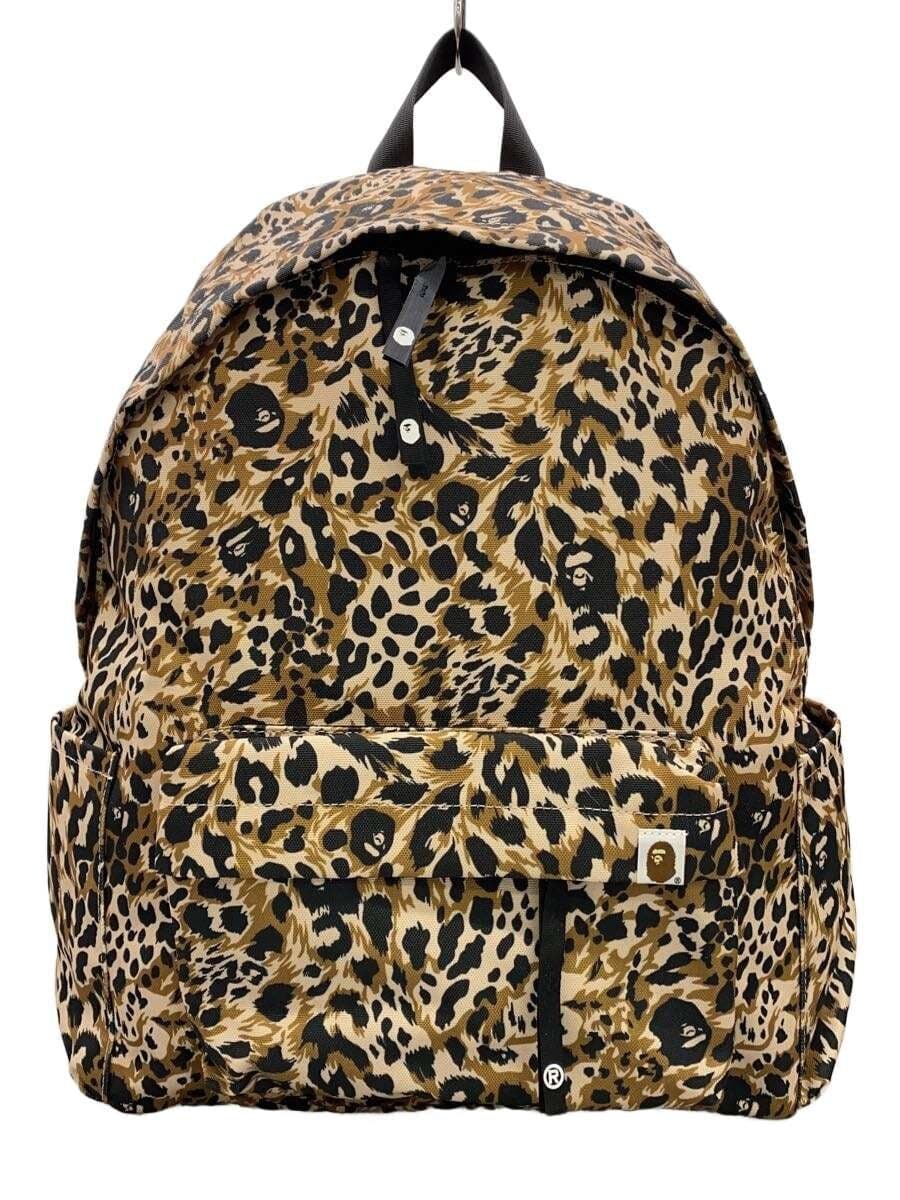 A BATHING APE Backpack Polyester Leopard 001BAL801004M