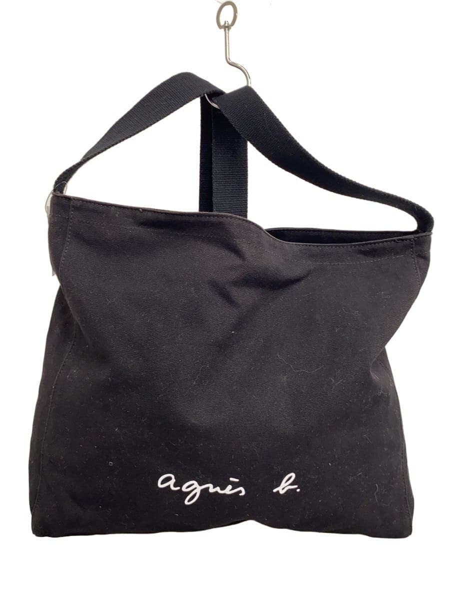 agnes b. Shoulder Bag Cotton BLK G003-03