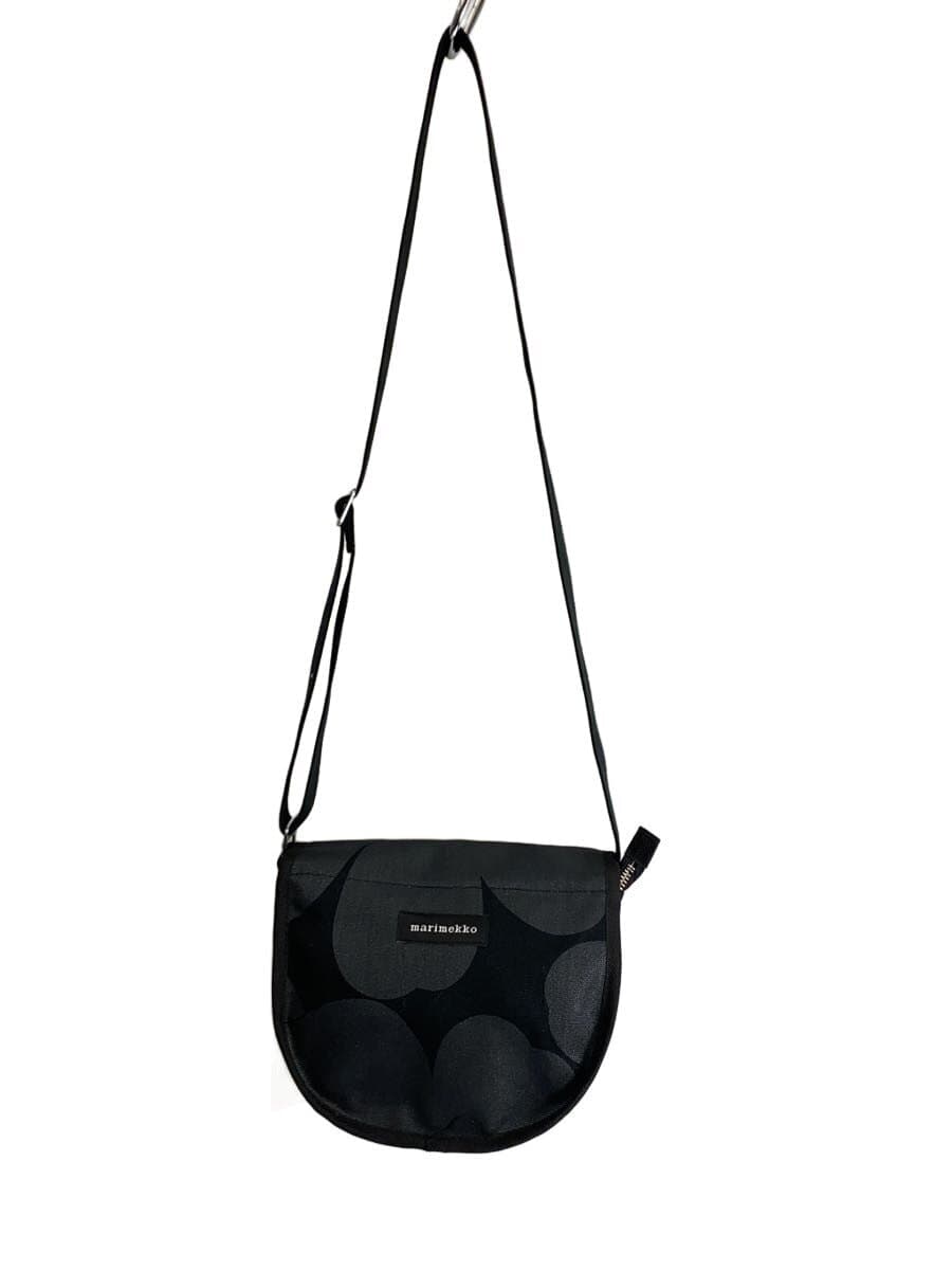 marimekko Shoulder Bag Cotton BLK Floral