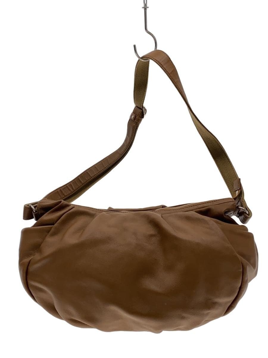 Tsuchiya Kaban Shoulder Bag Leather BRW Plain