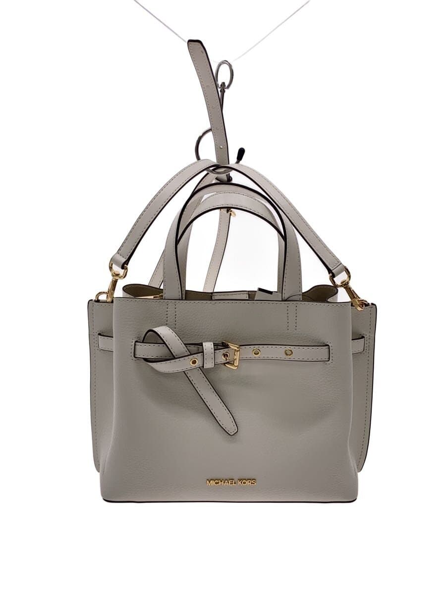 MICHAEL KORSEMILIA SM SATCHEL 2-Way Shoulder Bag Leather White Solid 35F0GU5S5T