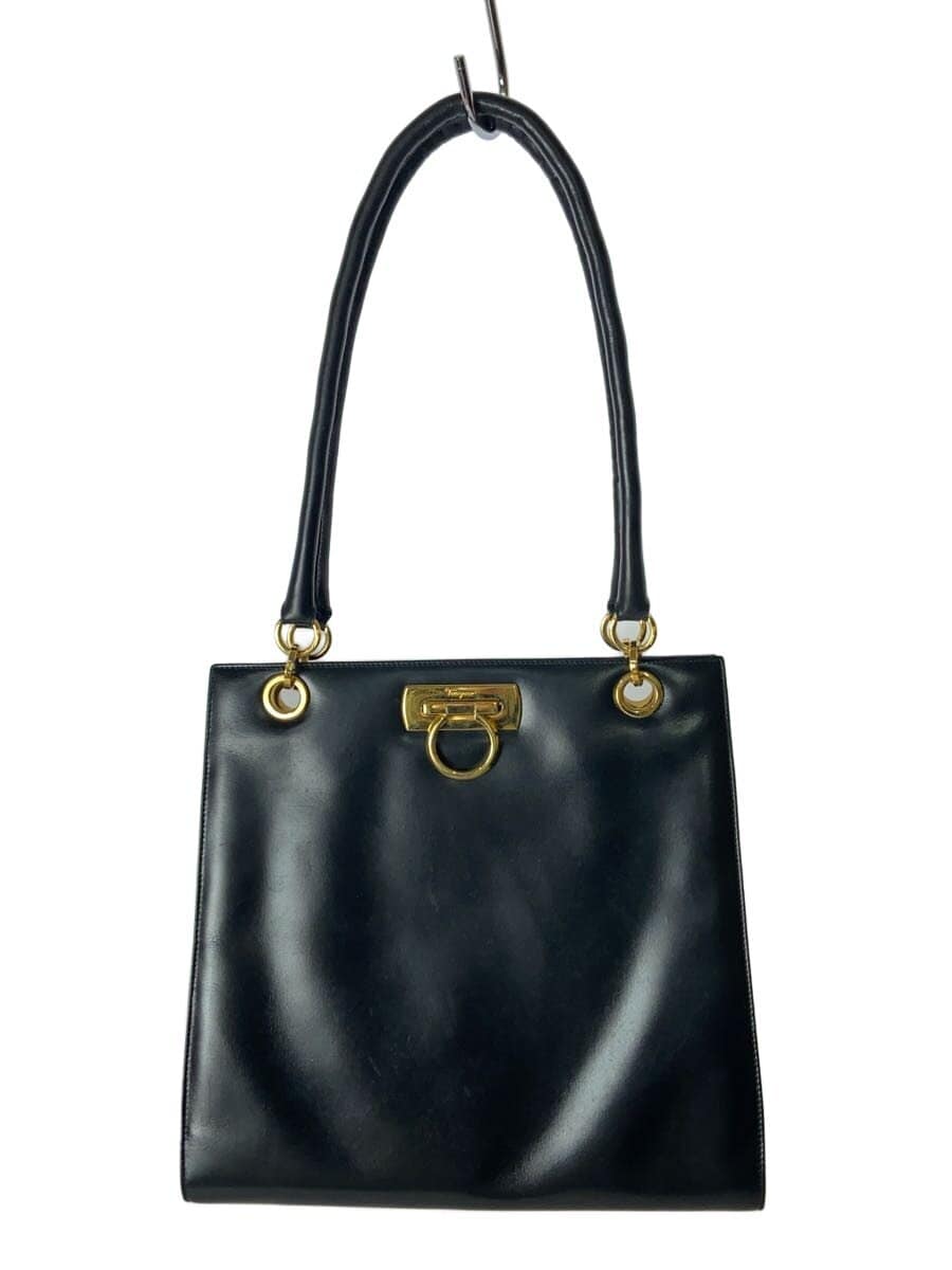 Salvatore Ferragamo Handbag Leather BLK Solid