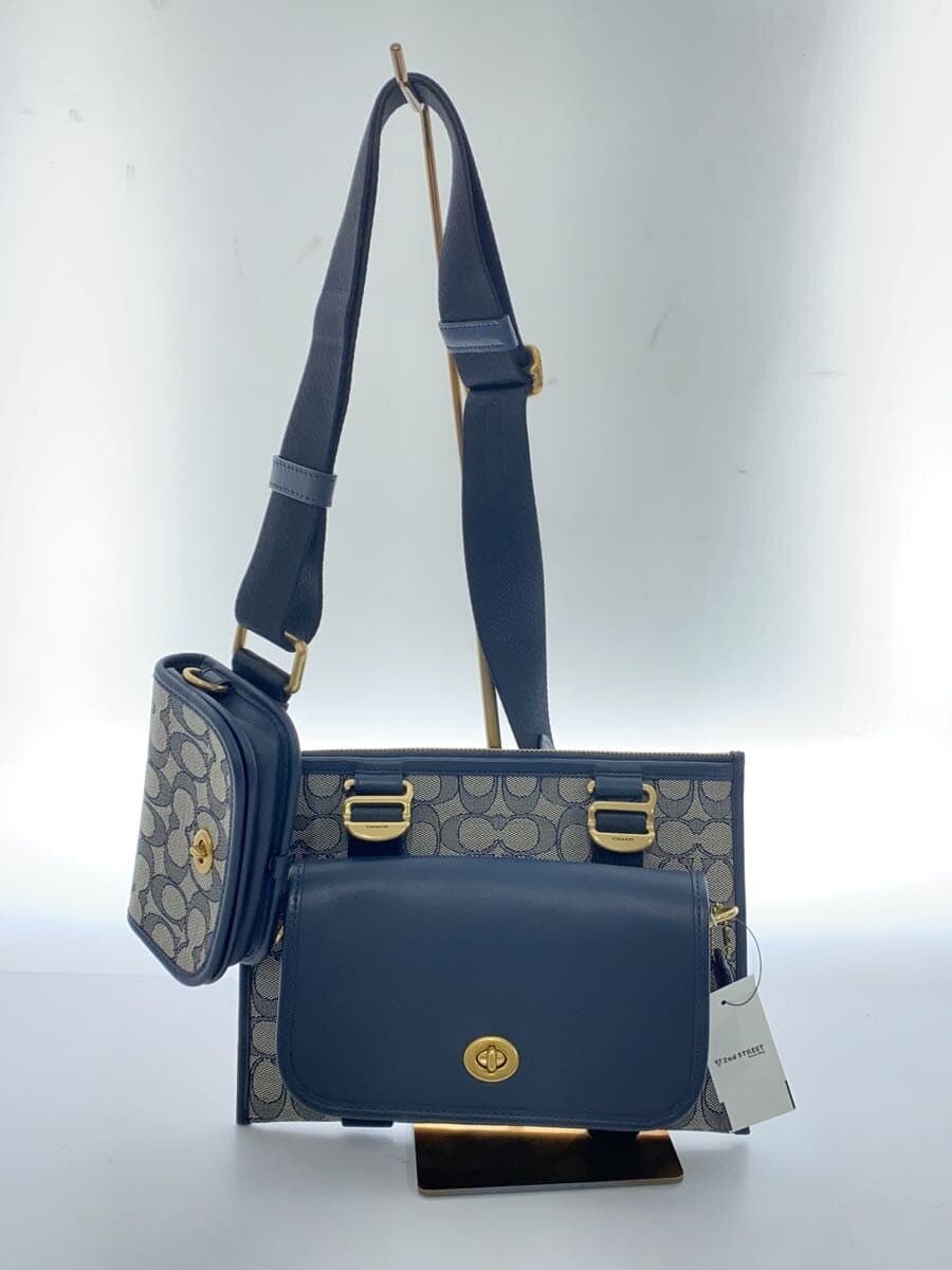 COACH Multifunction Crossbody with Dinky Signature Cotton NVY