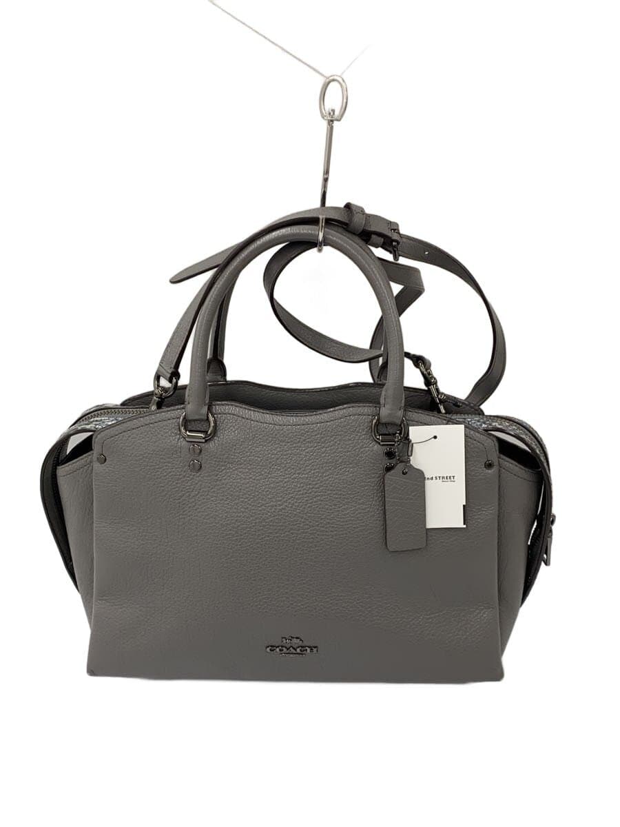 COACH Handbag_All Leather Leather GRY 67710
