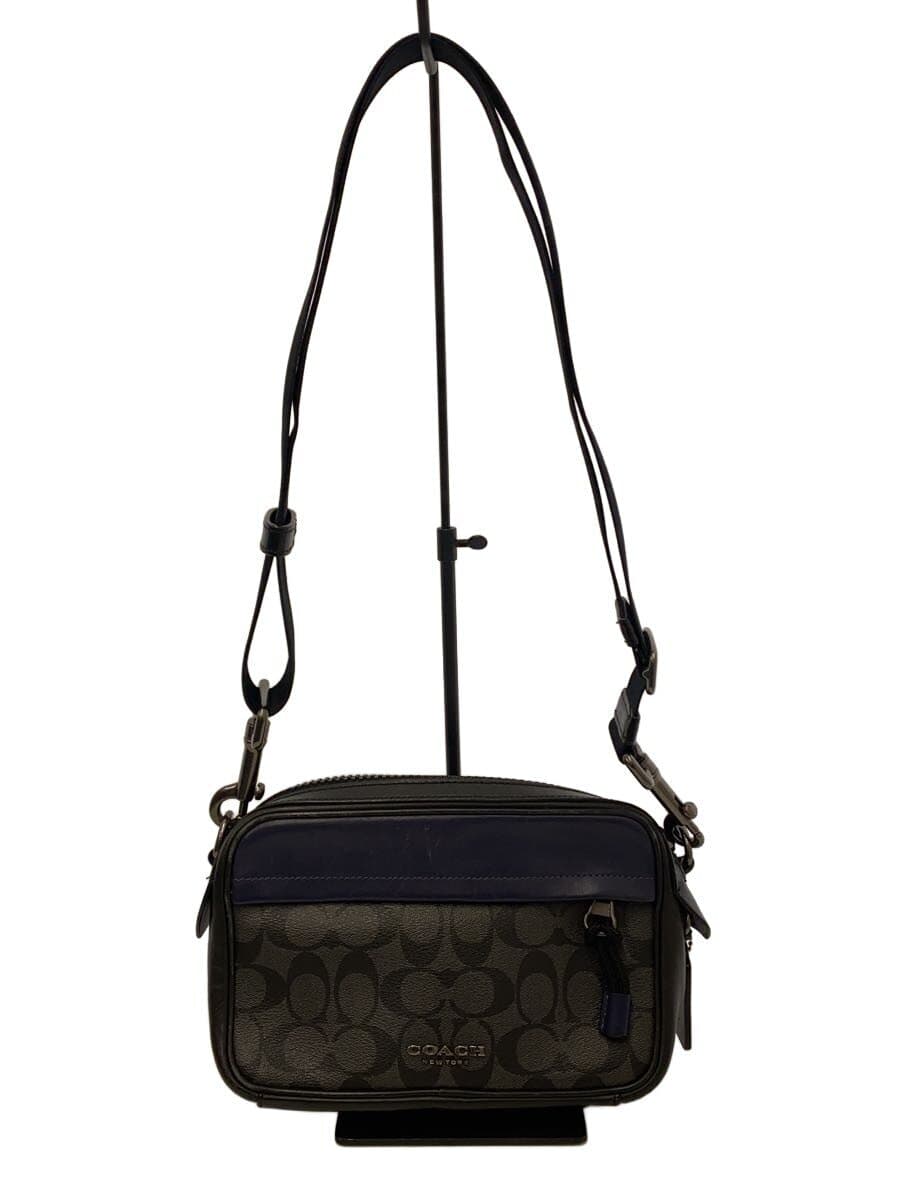 COACH Shoulder Bag Leather Black All-over Pattern F83265