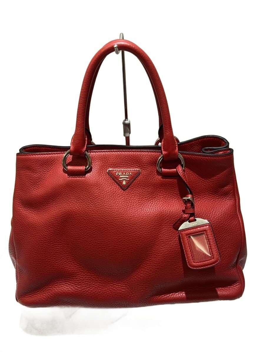 PRADA2-Way Shoulder Bag Leather RED