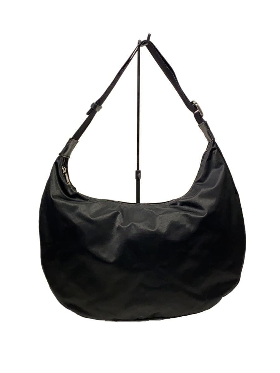 Russet round big shoulder bag shoulder bag nylon BLK
