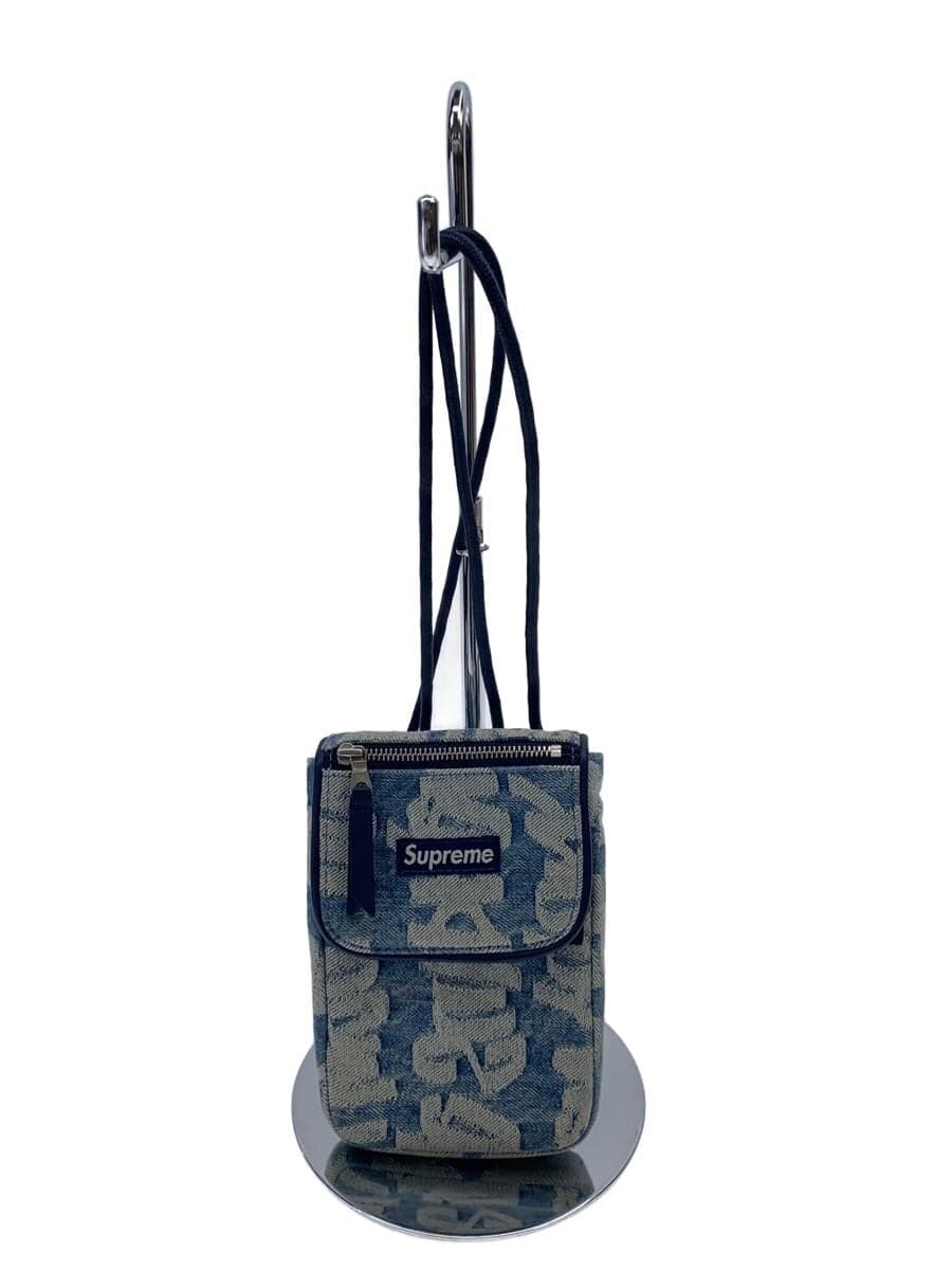 Supreme22ss fat tip jacquard denim neck pouch BLU All Over Pattern