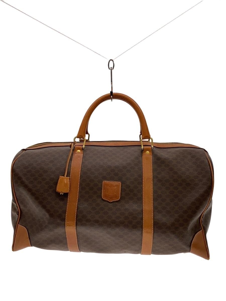 CELINE Macadam with pouch Boston bag PVC BRW all-over pattern