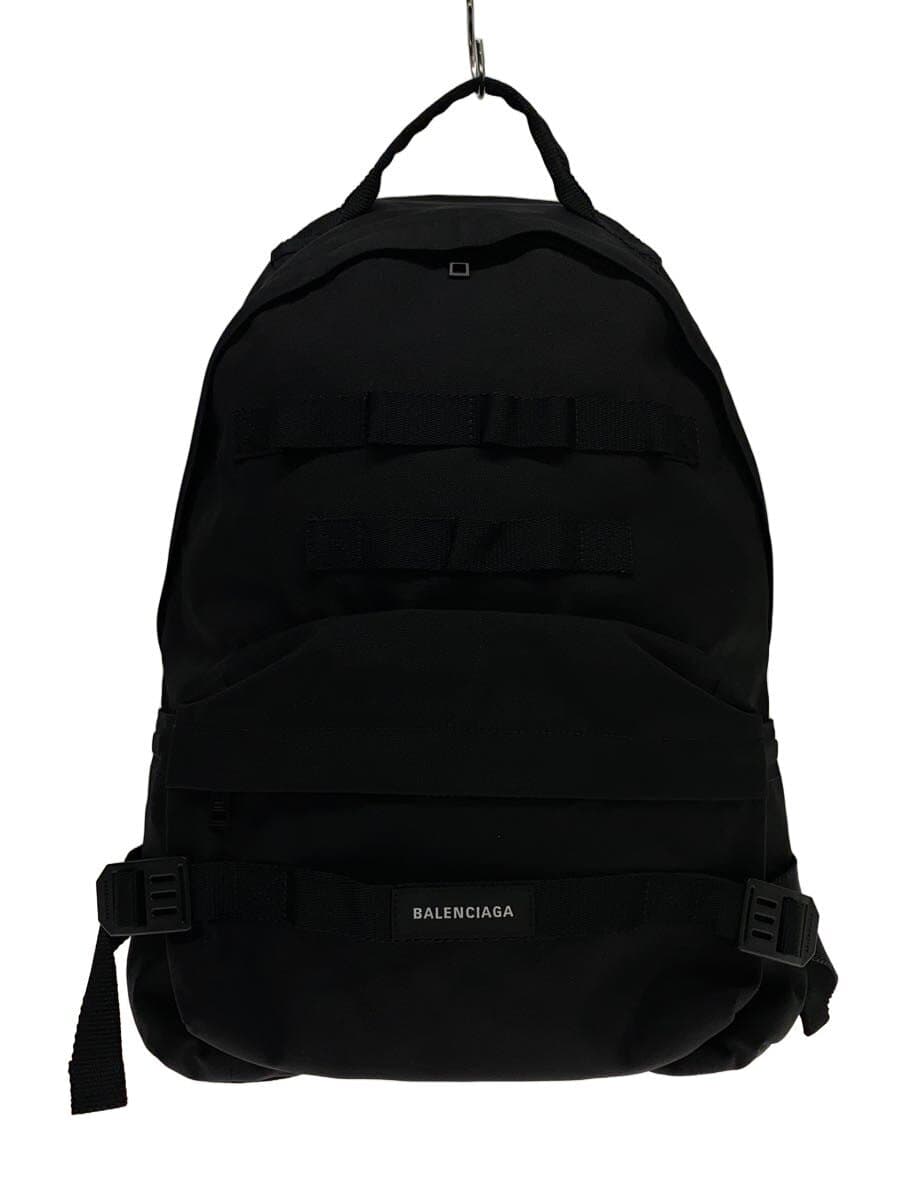 BALENCIAGA Medium Carry Military Backpack Rucksack -- BLK