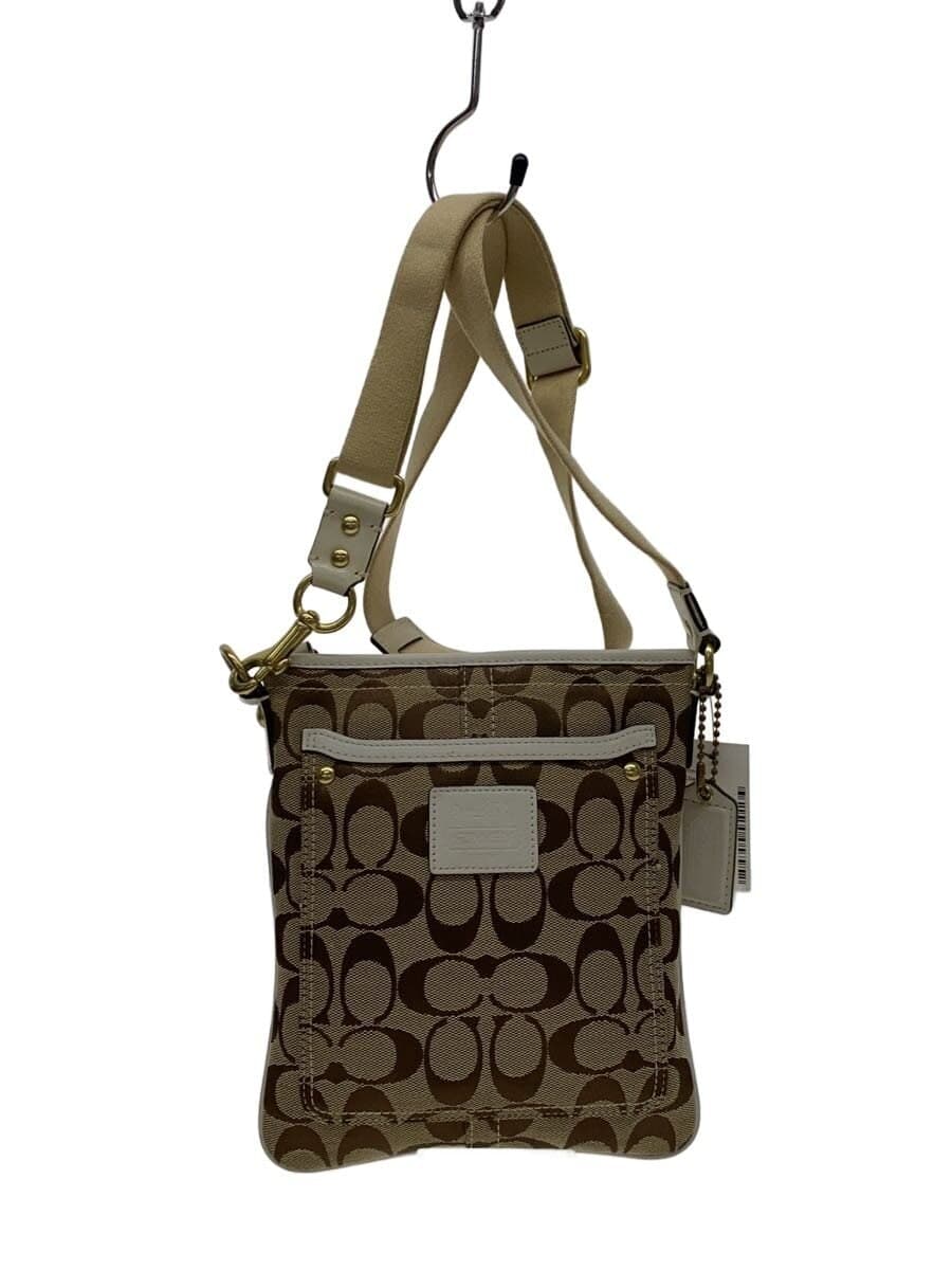 COACH Shoulder Bag Canvas BRW All Over Pattern F40897