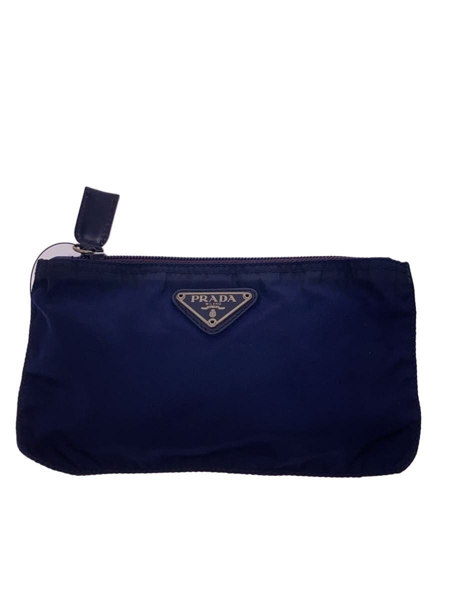 PRADA Pouch Nylon NVY Solid