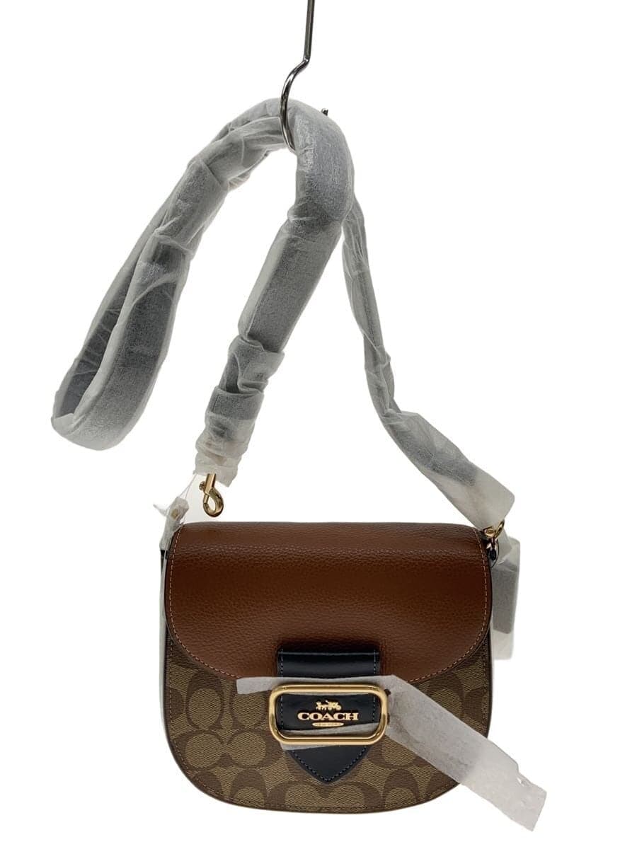 COACH Shoulder Bag Leather BRW All-over Pattern CE565