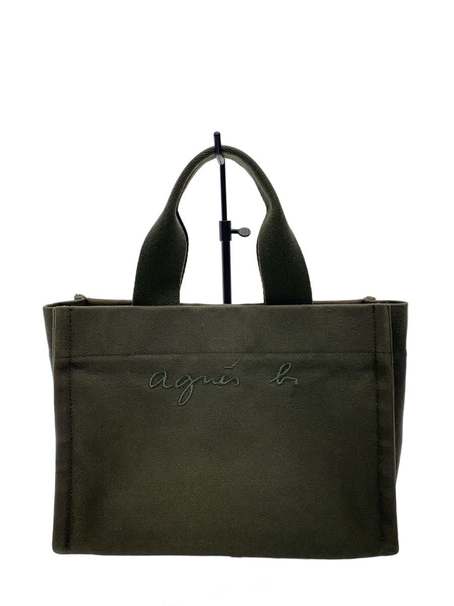 agnes b. Shoulder Bag Canvas KHK